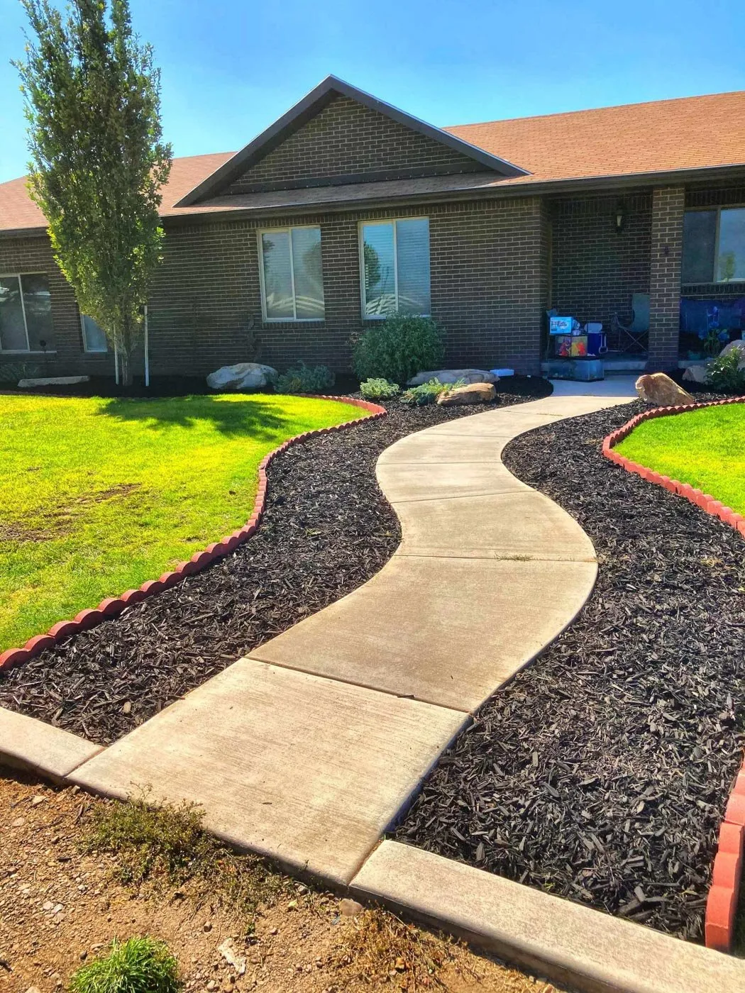 Southern Utah yard prepared for a finished landscape